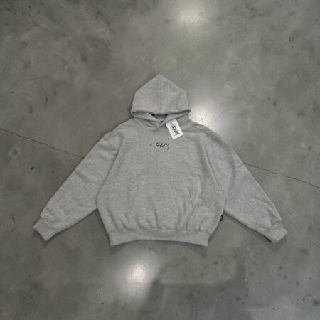 buzo hoodie dif x curva gris melange