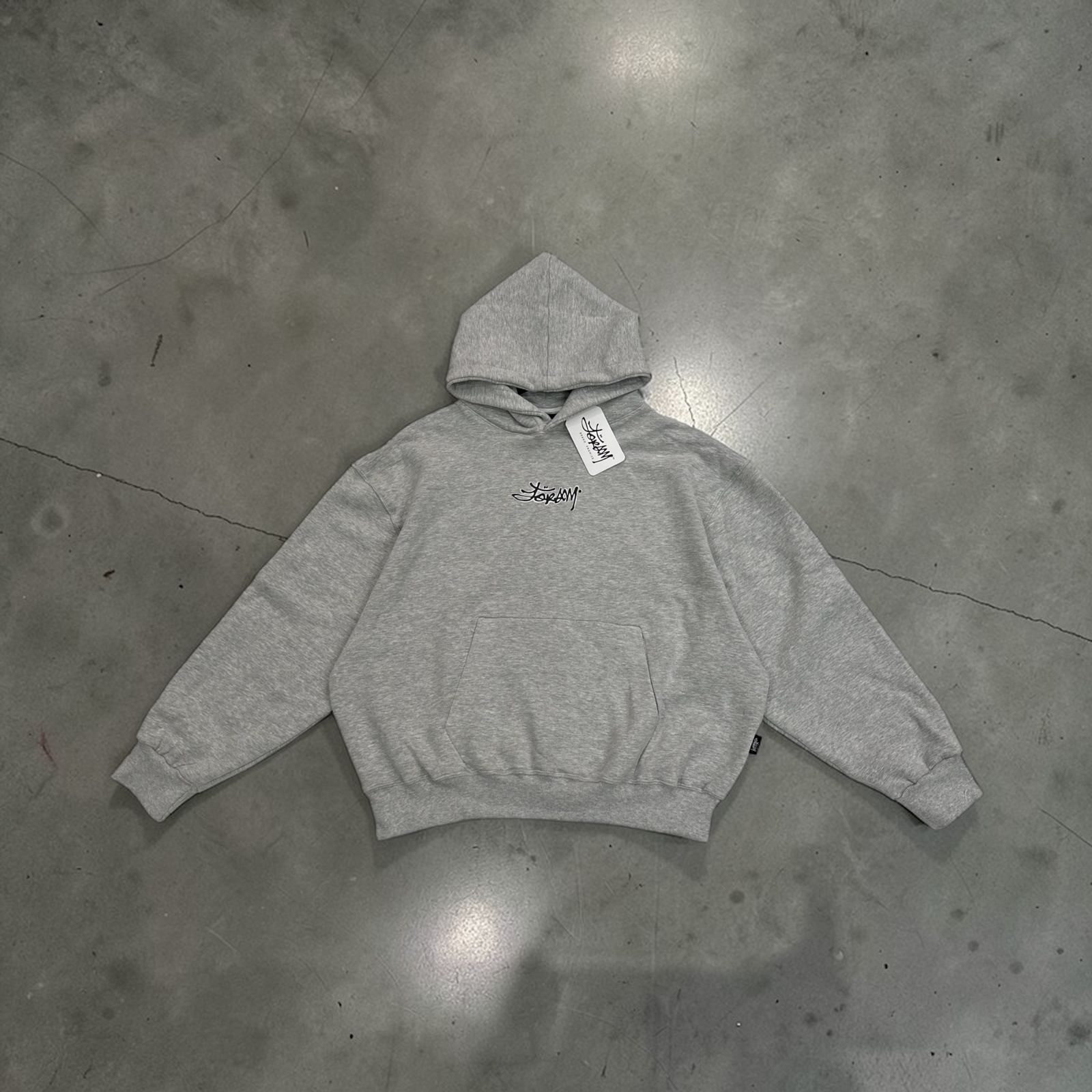 buzo hoodie dif x curva gris melange