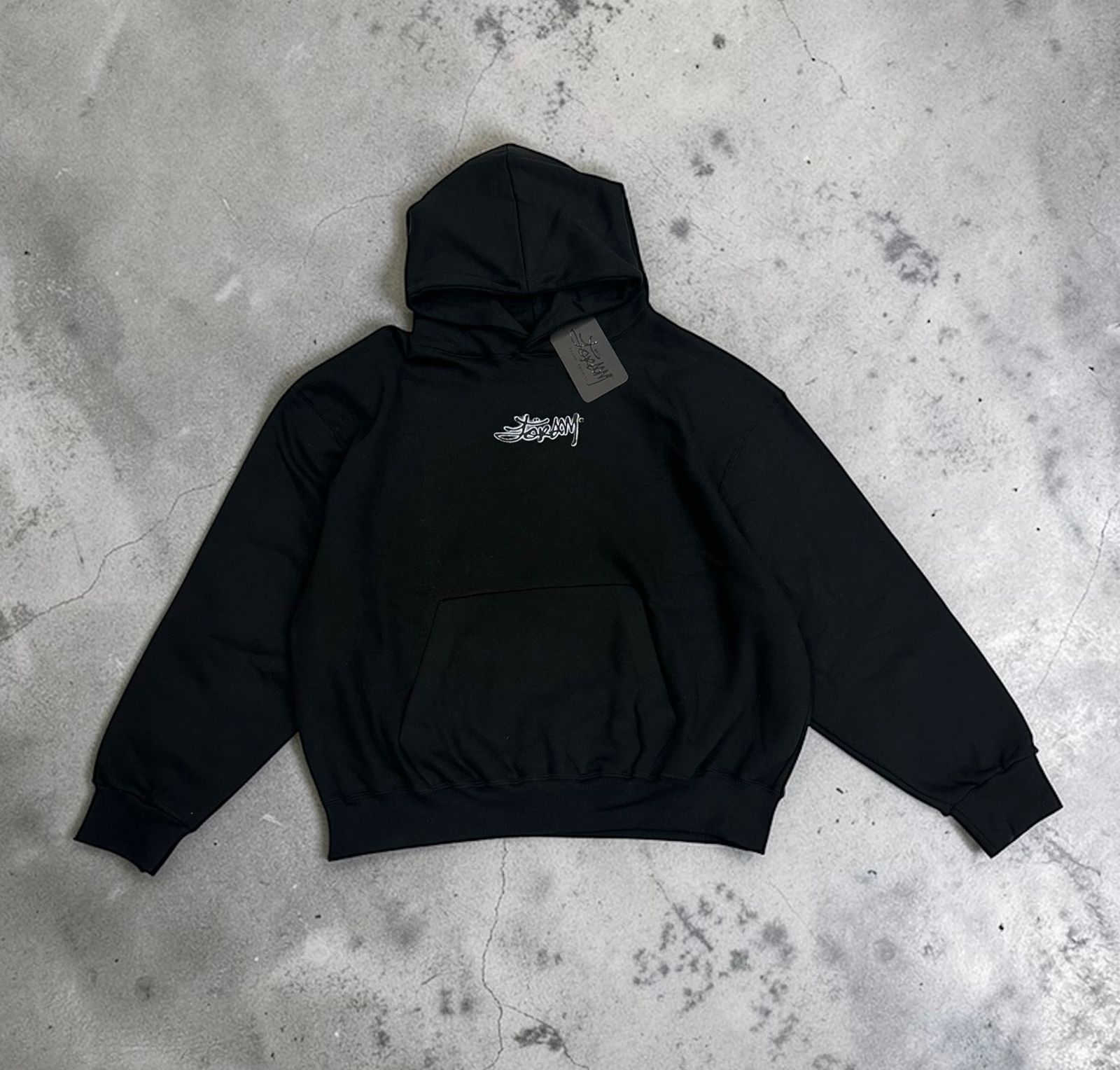 buzo hoodie dif x curva negro